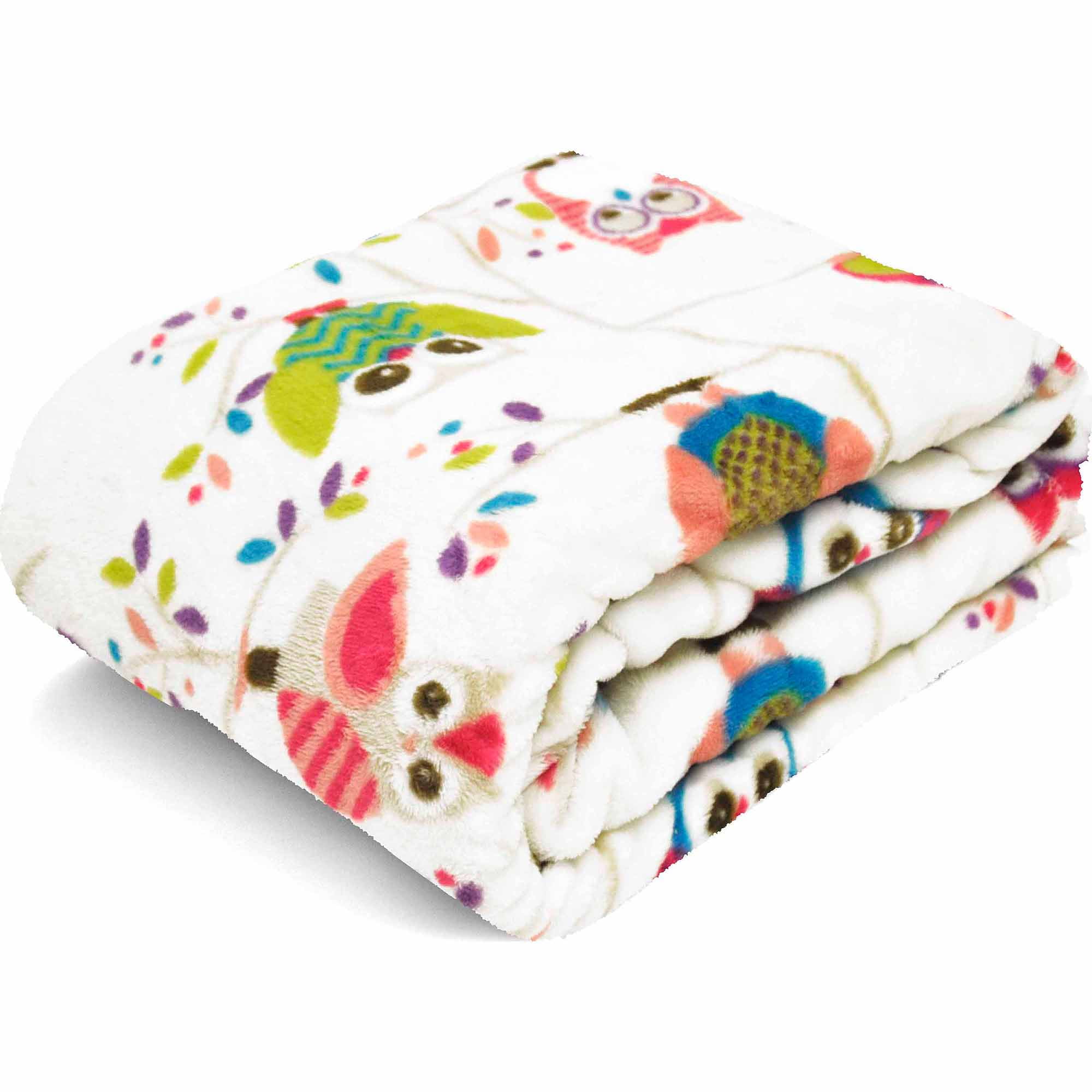 Mainstays Kids White Owl Throw