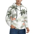 Balery Vintage Palm Trees Pattern Mens Hoodie Kangaroo Pocket Hoodie