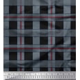 thumbnail image 1 of Soimoi Black Cotton Duck Fabric Check Check Decor Fabric Printed Yard 42 Inch Wide, 1 of 3