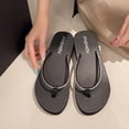 thumbnail image 5 of Jamicy Women's Flip Flops Fashion Summer Beach Travel Solid Color Walking Thong Sandles Slip On Indoor Outdoor Shoes, 5 of 9