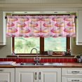 thumbnail image 3 of Yayeee Kitchen Curtains Tier Set of 2 Light Filtering 57"x24" Over Sink Window Panels, Light Pink Doughnuts, 3 of 7