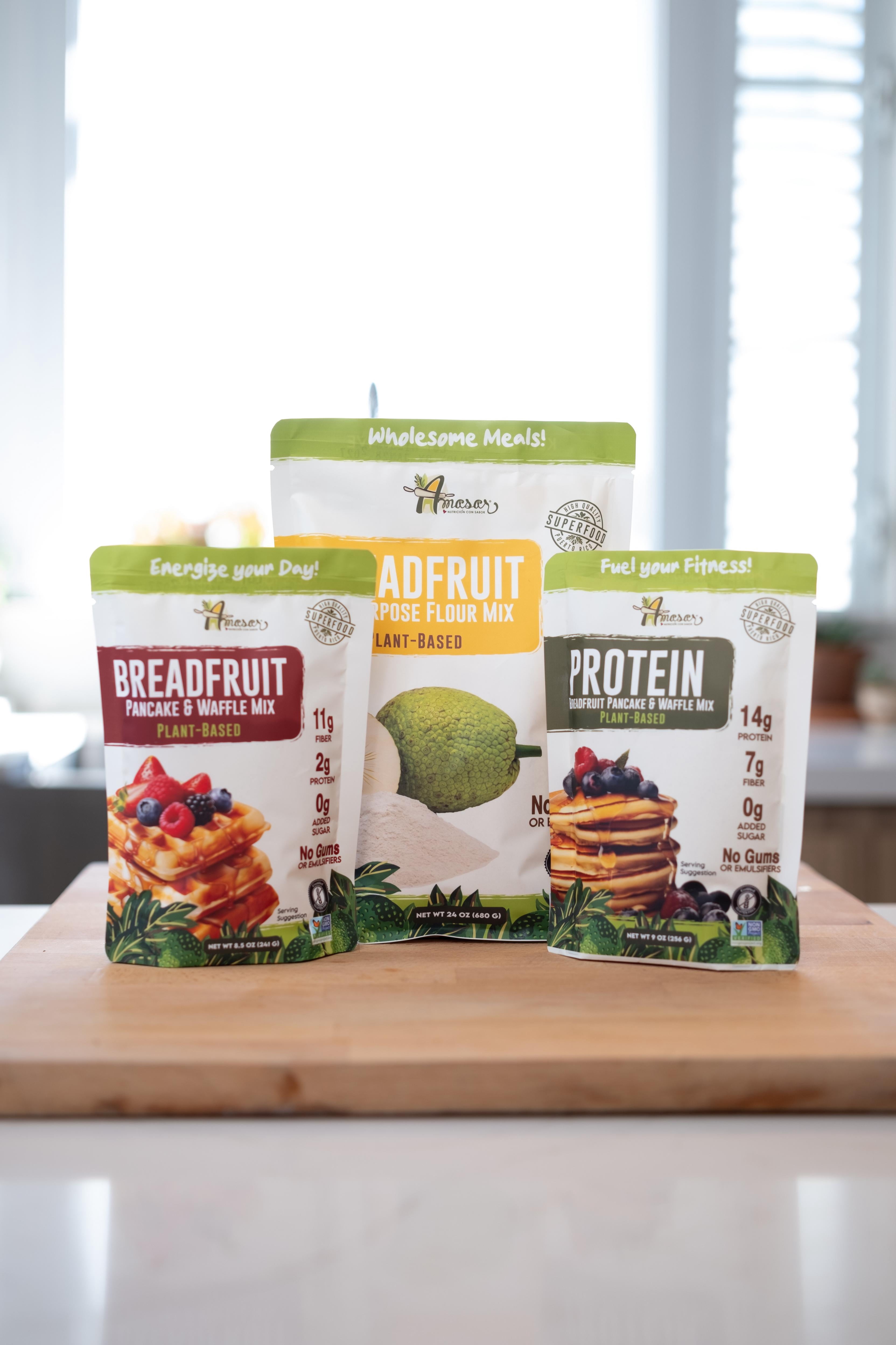 (2 pack) Amasar All Purpose Breadfruit Mix Powder Flour 24oz Individual Bag Gluten Free No Sugar Added