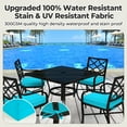 thumbnail image 4 of Unikome 4-Pack Outdoor Patio Chair Cushions, Solid Water-Resistant Foam, Square, 18.5 x 16 inch, Blue, 4 of 8