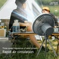 thumbnail image 6 of YiBai Outdoor Camping Fan Portable Tent Ceiling Fan Light Usb Rechargeable Hanging Vertical Camping Tripod Outdoor Light Fan, White #N.2345, 6 of 8