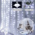 thumbnail image 2 of SUGARMOM  300 LED Pink Curtain String Lights Twinkle Fairy Lights for Bedroom with 8 Lighting Modes USB Christmas Lights for Party Home Bedroom Indoor Wall Room Decor (9.8*9.8ft Pink), 2 of 5