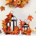 thumbnail image 3 of Fall Decorations for Home, LED Candle Lantern Decorative Indoor & Outdoor, Set of 2 Vintage Hanging Lanterns Fall Decor with Pumpkin Maple Vine for Patio Front Porch Thanksgiving, 3 of 6