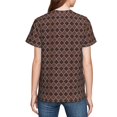 thumbnail image 5 of Fuzoiu Brown Gold Grid Print Youth Short Sleeve T-Shirt,Youth Dry-Fit Active Athletic T-Shirt,Short Sleeve Tops Tees for School, Sports, and Casual Wear, 5 of 6