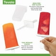 thumbnail image 5 of Tovolo Silicone Modern Popsicle Molds with Tray (Candy Apple) - Ice Pop Molds with 6 Cavities for Homemade Ice Pops & Frozen Snacks - Popsicle Maker with Drip-Guards, Dishwasher Safe & BPA-Free, 5 of 6