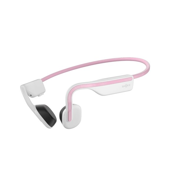 SHOKZ OpenMove - Open-Ear Bluetooth Sport Headphones, Bone Conduction Wireless Earphones, Sweatproof for Running and Workouts, with Sticker Pack (Pink)