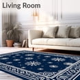 thumbnail image 2 of ODIKA 3'x5' Machine Washable Non-Slip Area Rug, Magical Heritage Welcome High Traffic Rug, Blue, 610051, 2 of 7