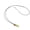 Gold-color, variant on Stylish Pinecone Charm Necklace Metallic Pendant On Flexible Black Chain for Casual or Formal