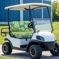 thumbnail image 5 of Pzuqiu St patrick's day Clover Pattern Golf Cart Seat Covers Washable, for Golf Carts, Golf Cart Front Seat Cover Kit, Compatible with 2 Person Seats Golf Carts Ezgo, 5 of 10