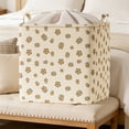 thumbnail image 4 of Fmbmuo with Handles Storage Bag Cloth Foldable for Storage, Art Deco Beige 27.5 x 19.6 in Floral Clothes Basket for Bedroom, 4 of 5