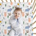 thumbnail image 2 of Little Grape Land Muslin Crib Sheets 2 Pack, 100% Cotton Fitted Baby Mattress Sheets for Boys & Girls, Soft Breathable Neutral Nursery Bedding, Standard Crib Size 52"x28", Bear, 2 of 7