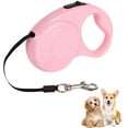thumbnail image 1 of Correa retráctil para perros, correa extensible de 5 m con mango antideslizante, correa retráctil antienredos para perros pequeños y medianos de hasta 25 kg (rosa claro), 1 of 5