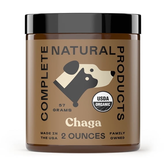 Organic Chaga Mushroom Powder for Pets - 4oz - Pure Chaga Mushroom by Complete Natural Products