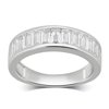 Arista 2 7/8 Carat T.W. Cubic Zirconia Women's Channel Baguette Row Wedding Band in Sterling Silver