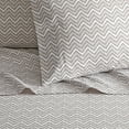 thumbnail image 2 of Chic Home Alanah 4-Piece Striped Two-Toned Chevron Pattern Sheet Set, Queen, Taupe, 2 of 2