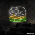 thumbnail image 4 of Craftnamesign Cat Book Neon Sign, Reading Room Decor, Library LED Sign, 4 of 4