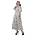 thumbnail image 2 of Moomaya Robe d'Été Décontractée en Coton Slub Imprimé pour Femmes, Robe de Cocktail, 2 of 4
