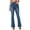 Blue, variant on High Waisted Flare Jeans for Women Casual Bell Bottom Denim Pants Black M