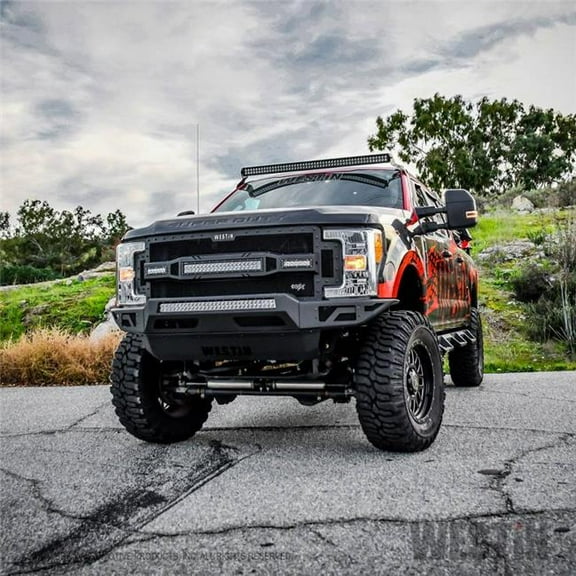 Pro-mod Front Bumper for 2017-2022 Ford F-250 & 2017-2022 Ford F-350, Textured Black