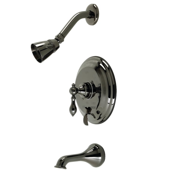 Kingston Brass NB36300ACL American Classic Single-Handle Tub and Shower Faucet, Black Stainless Steel