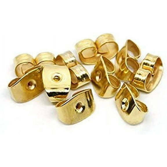 10 Pcs 14K Yellow Gold Earring Backs Replacement Earring Backs