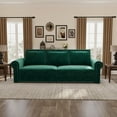thumbnail image 6 of Chesterfield Sofa,93.7" King Pull Out Sofa Bed,3-in-1 Velvet Convertible Sleeper Sofa with Nailhead Trim & Rolled Arm,Multi-Functional Sofa Bed for Living Room,Bedroom,Grey, 6 of 15
