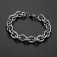 thumbnail image 4 of 11/13/15mm Mens Round Heavy Rolo Chain Link 316L Stainless Steel Bracelet Bangle, 4 of 7
