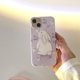 thumbnail image 4 of Funda de teléfono con diseño de conejito floral morado compatible con iPhone 13, bonita funda de dibujos animados de flores de tulipán y conejo coreano en 3D con soporte para conejo para mujeres y, 4 of 6