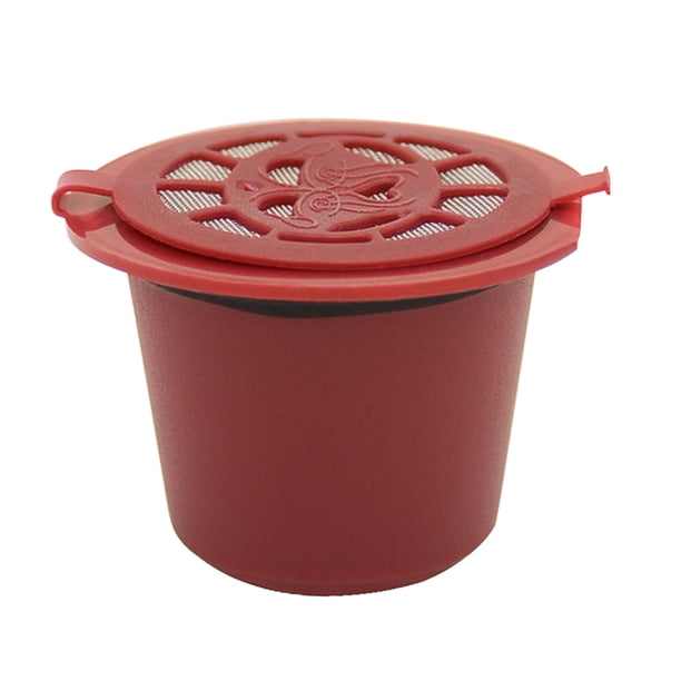 Carcasa Filtro Cápsula Repuesto Reutilizable para Máquina Nespresso () Roja