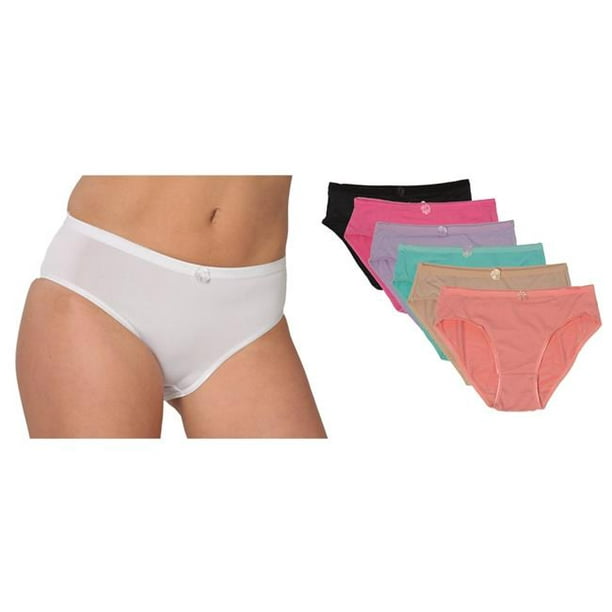 Womens Hi-Cut Briefs, Assorted Color, Medium, Large & Extra Large - Pack of  72