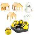 thumbnail image 1 of 6pcs Bee-Bot Programming Robot with Docking Station, 1-set Wooden Tunnels &  FREE 10pcs Clip on Shells White, STEM Educational Classroom Coding Teaching and Learning Materials, 1 of 8