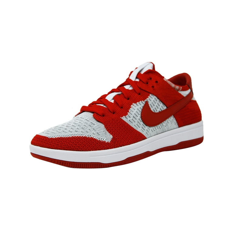 Men's Dunk Flyknit Red / White-Wolf Grey Ankle-High Basketball - 8.5M - Walmart.com