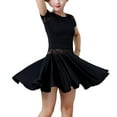 thumbnail image 2 of YM YOUMU Girls Latin Dance Dress Short Sleeve Dancewear for Ballroom Tango Practice, 2 of 4