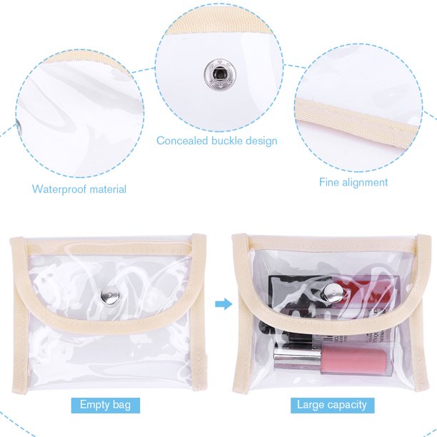 Bolsa de almacenamiento de cosméticos de PVC Bolsas de cosméticos de PVC impermeables Cremallera para mujeres y niñas