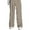 Khaki, variant on Women's Pants Casual Colorblock Wide Leg Black and White S (4)
