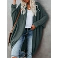 thumbnail image 2 of Sherrylily Women Cardigan Long Batwing Sleeve Open Front Knit Sweater Chunky Waffle Coat, 2 of 5