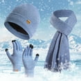 thumbnail image 2 of FADAACAI Beanie Hat Scart Gloves Set Women's New Winter Thickened Warm Hat Scarf Glove Knitted Three Piece Set Beanie Hat Scarf Gloves Beanie Scarf Gloves Set Clearance！, 2 of 3