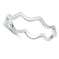 thumbnail image 4 of CHOOSE YOUR COLOR Wave Wavy Curvy Design Ring .925 Sterling Silver Band Jewelry Female Male Size 7, 4 of 4
