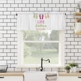 thumbnail image 4 of Curtain Valances for Windows, Life is Better in Flip Flops Colorful Slippers Rod Pocket Valance Window Treatments Short Curtains for Kitchen Bathroom Living Room 42 x 12 Inches, 1 Panel, 4 of 6