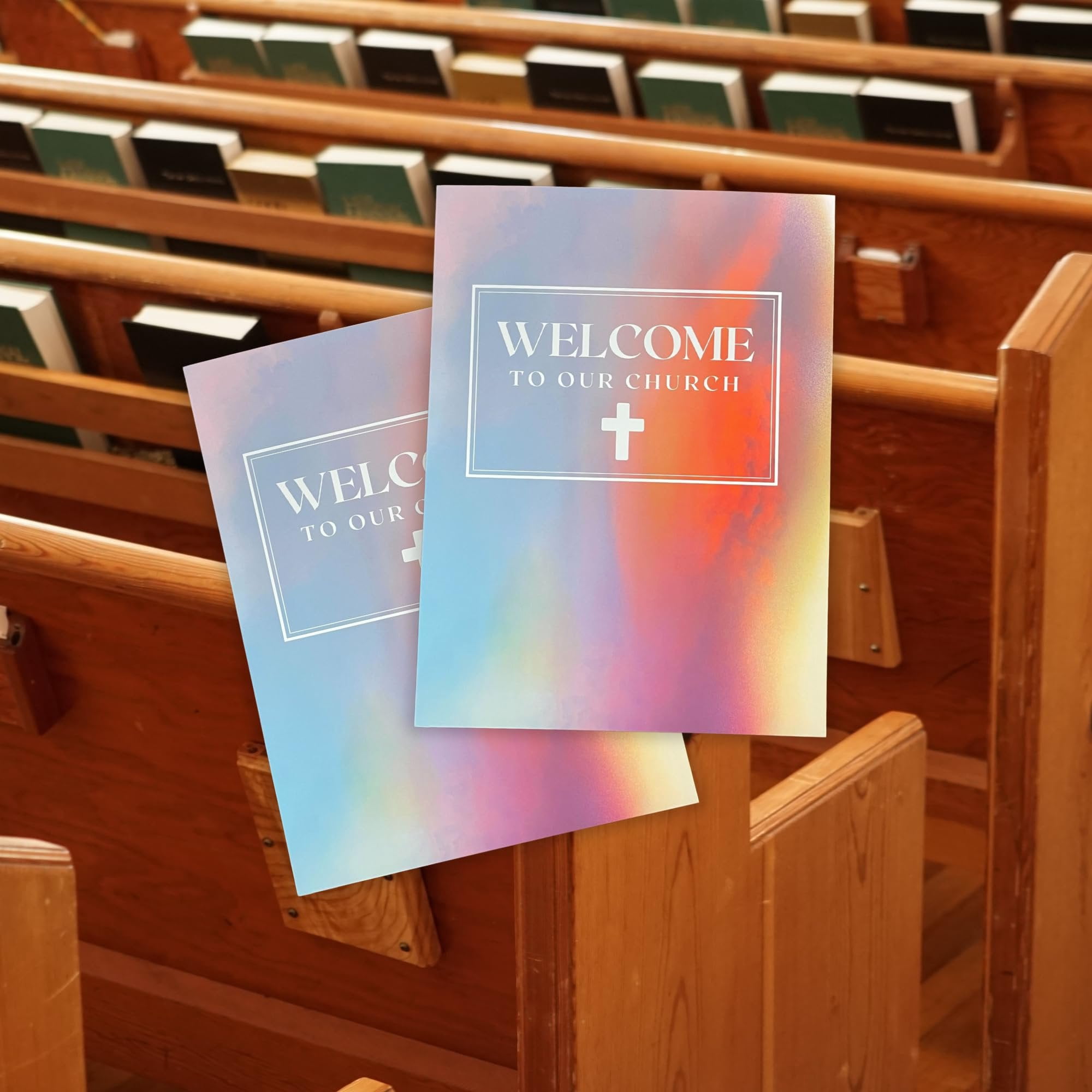 Welcome to Our Church Folders 25 pk 9x12 Full Size 2 Pocket