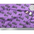 thumbnail image 3 of Soimoi Purple Cotton Voile Fabric Stencil Christmas Tree Fabric Prints By Yard 42 Inch Wide, 3 of 3