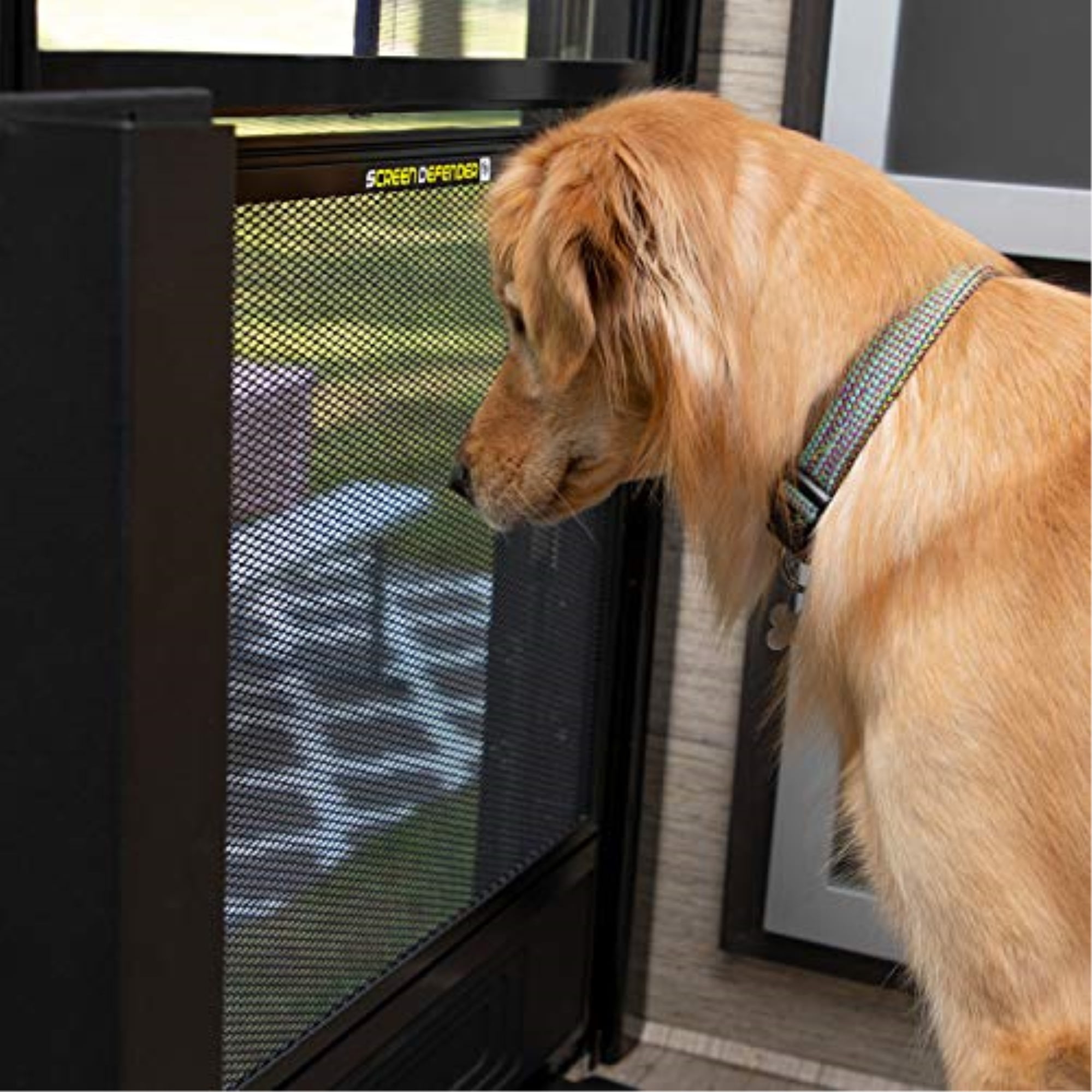 Lippert Components 859794 Screen Defender RV Entry Door Aluminum Screen Protector 30 inch Gray