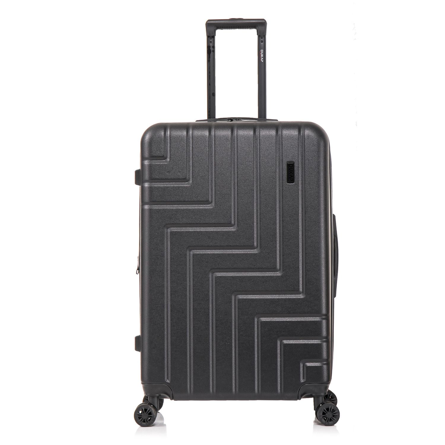 DUKAP ZAHAV 28" Hardside Lightweight Checked Luggage with Spinner Wheels, Handle and Trolley, Black