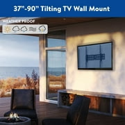 onn Outdoor Tilt Tv Wall Mount for 37-90,Tilts +12/-12 Degrees