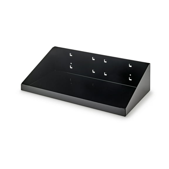 12 In. W x 6 In. D Black Epoxy Powder Coated Steel Shelf for LocBoard
