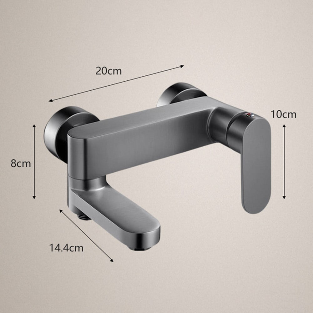 Lierteer Bathroom Swivel Tub Spout Hand Shower Wall Mounted Bath Faucets Bathtub Tap Gray