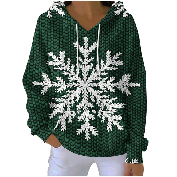 Lorytime Women's Fashion Hoodies Christmas Snowman Stripes Sweatshirt Long Sleeve Pullover with Pocket Tops for Festive